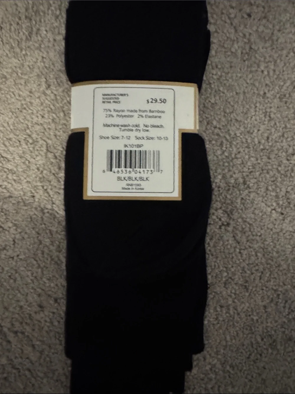 Ike Behar Men’s Ribbed Dress Socks — Black & Dark Gray 4 pairs total brand new